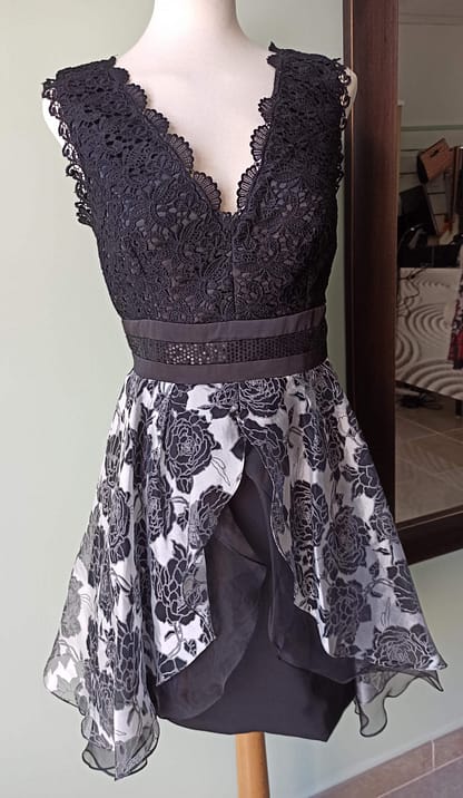 Vestido rose and black